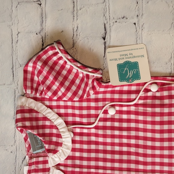 Toddler Girls Plaid Romper - Picture 4 of 4
